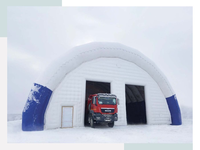 Мобильные ангары в прохладном