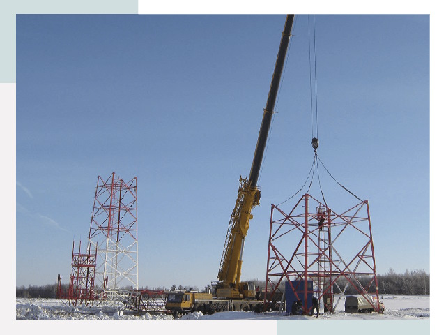 Монтаж вышек связи в прохладном