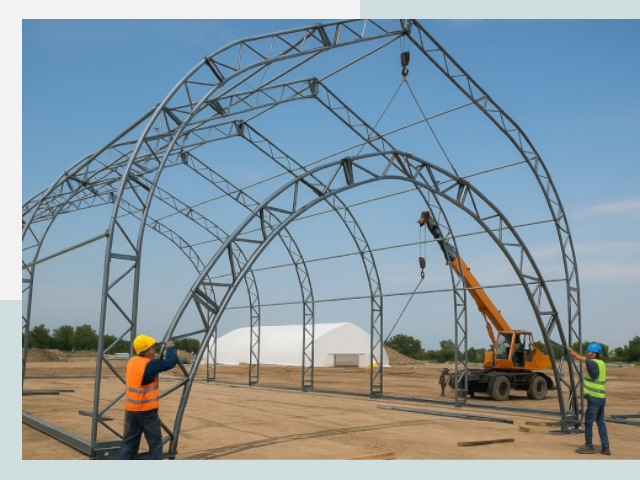 Монтаж ангаров в прохладном от 650 руб. - Надежно и быстро